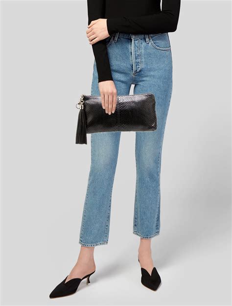gucci python clutch bag